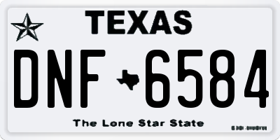 TX license plate DNF6584