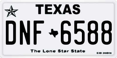 TX license plate DNF6588