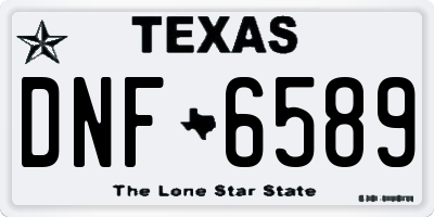 TX license plate DNF6589