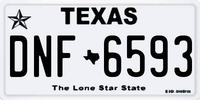 TX license plate DNF6593