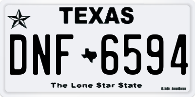 TX license plate DNF6594