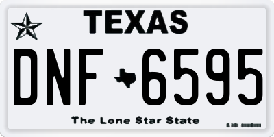 TX license plate DNF6595