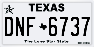 TX license plate DNF6737