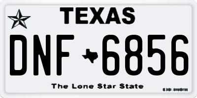 TX license plate DNF6856