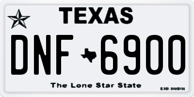 TX license plate DNF6900