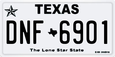 TX license plate DNF6901