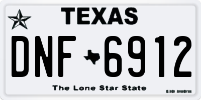 TX license plate DNF6912