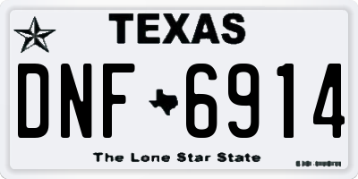 TX license plate DNF6914