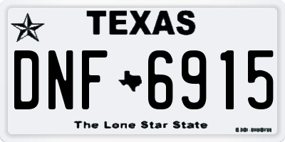 TX license plate DNF6915