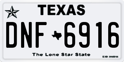 TX license plate DNF6916