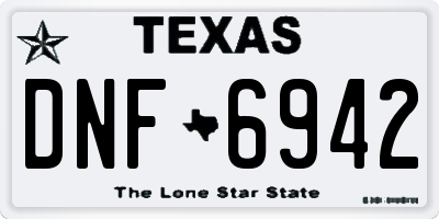 TX license plate DNF6942