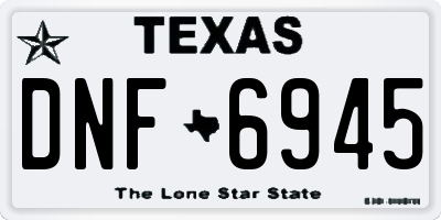 TX license plate DNF6945