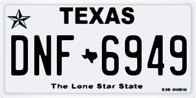 TX license plate DNF6949