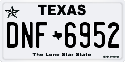 TX license plate DNF6952