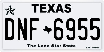 TX license plate DNF6955