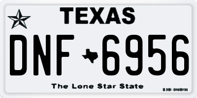 TX license plate DNF6956