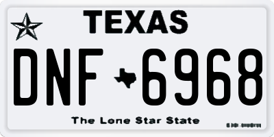 TX license plate DNF6968
