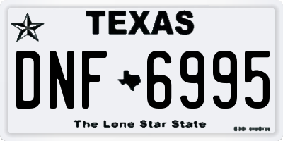TX license plate DNF6995
