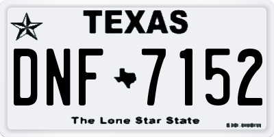 TX license plate DNF7152