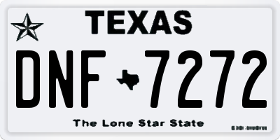 TX license plate DNF7272