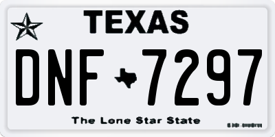 TX license plate DNF7297