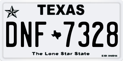 TX license plate DNF7328