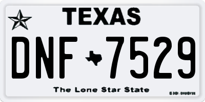 TX license plate DNF7529