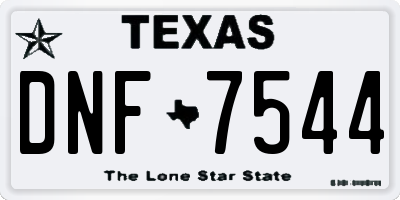 TX license plate DNF7544