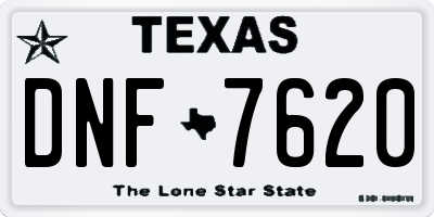 TX license plate DNF7620