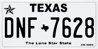 TX license plate DNF7628