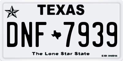 TX license plate DNF7939