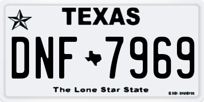 TX license plate DNF7969