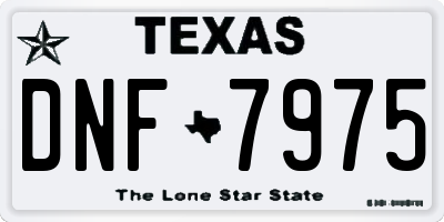 TX license plate DNF7975