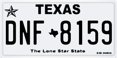 TX license plate DNF8159