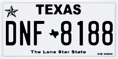 TX license plate DNF8188