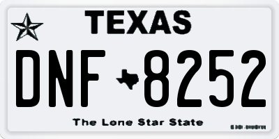 TX license plate DNF8252