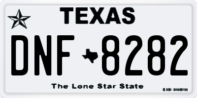 TX license plate DNF8282