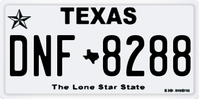 TX license plate DNF8288