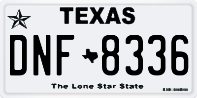 TX license plate DNF8336