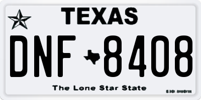 TX license plate DNF8408
