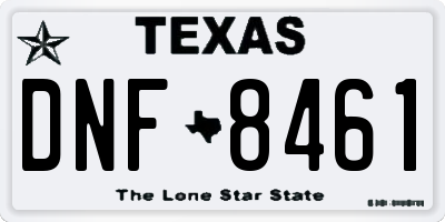 TX license plate DNF8461