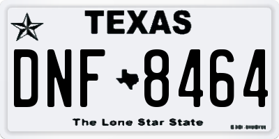 TX license plate DNF8464