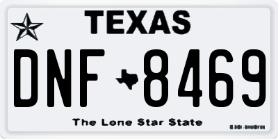 TX license plate DNF8469