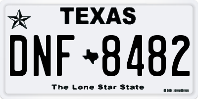 TX license plate DNF8482