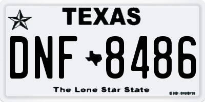 TX license plate DNF8486