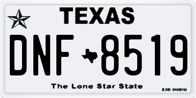TX license plate DNF8519
