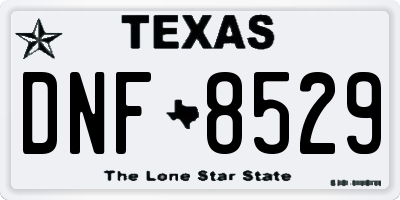 TX license plate DNF8529