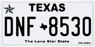 TX license plate DNF8530