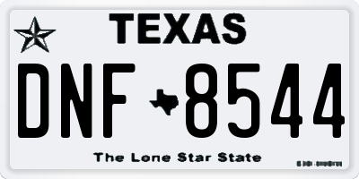 TX license plate DNF8544