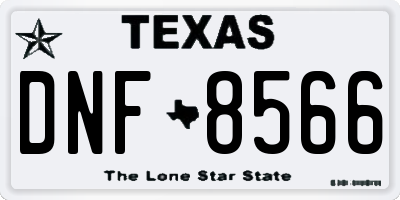 TX license plate DNF8566